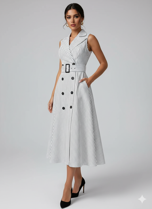 Audrey Striped Maxi Dress