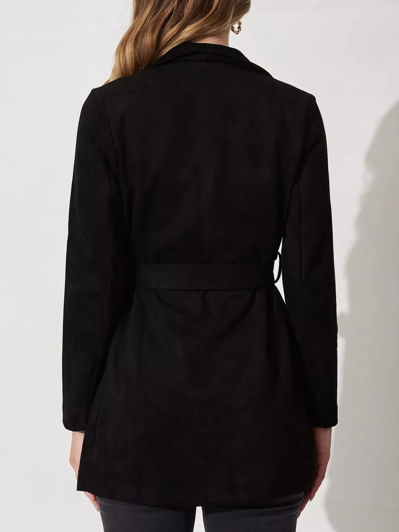 Aurelia Suede Tie-Waist Jacket - Naarks