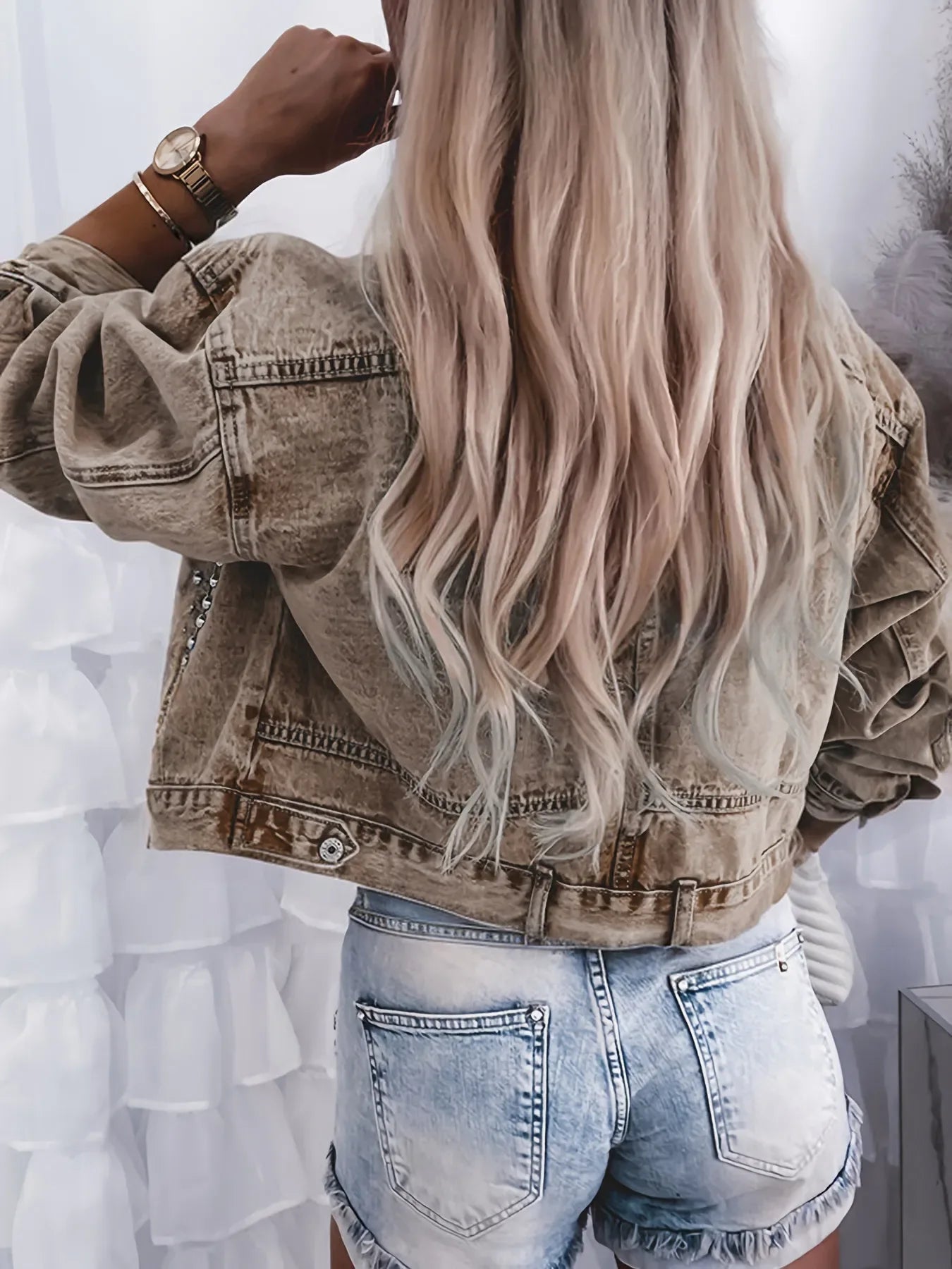 Sienna Studded Denim Jacket - Naarks