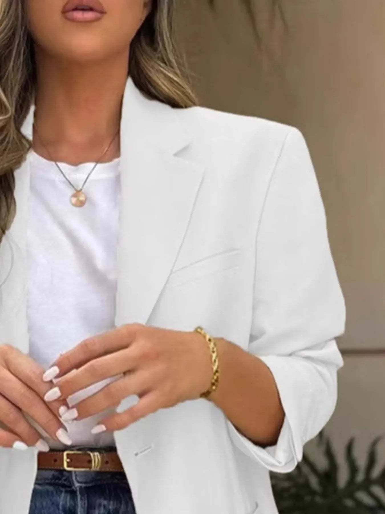 Camila Pocketed Blazer - Naarks