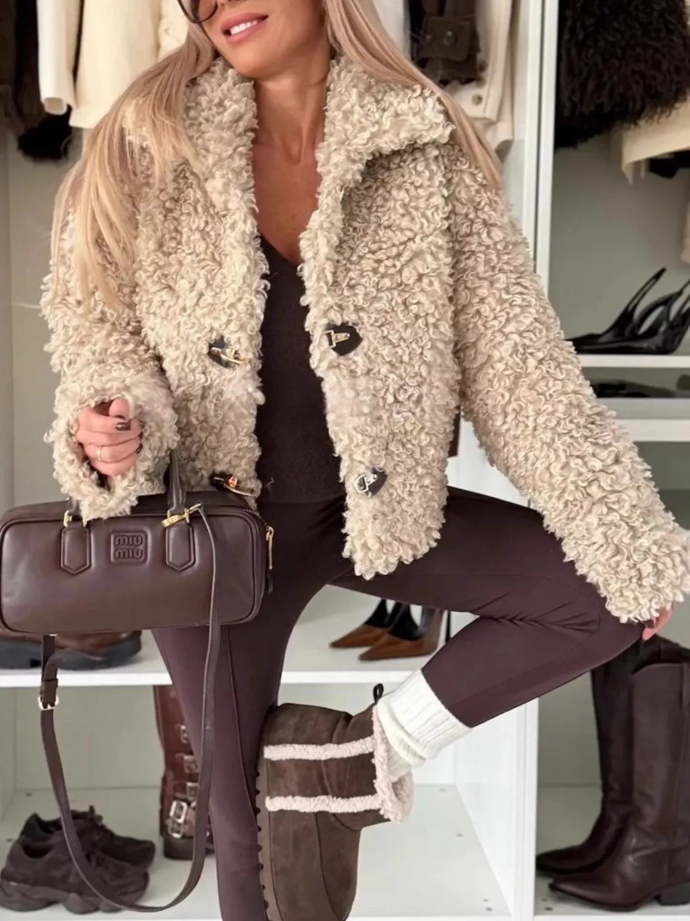 Pawena Sherpa Button-Down Jacket - Naarks