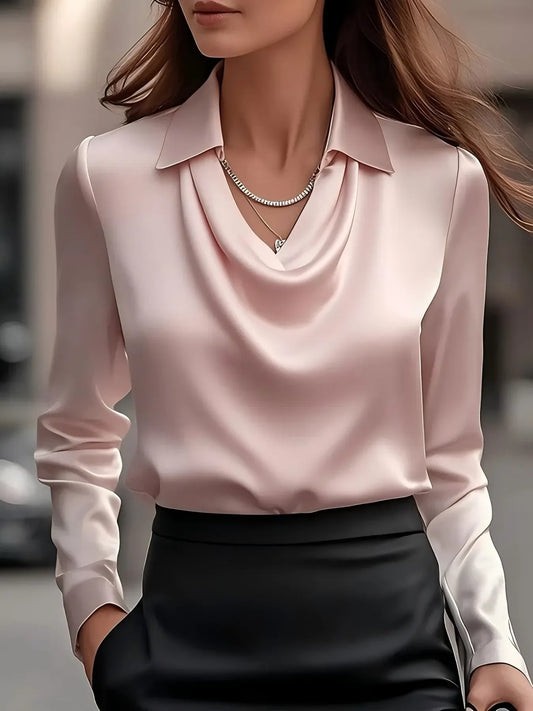 Irina Satin Collar Blouse - Naarks