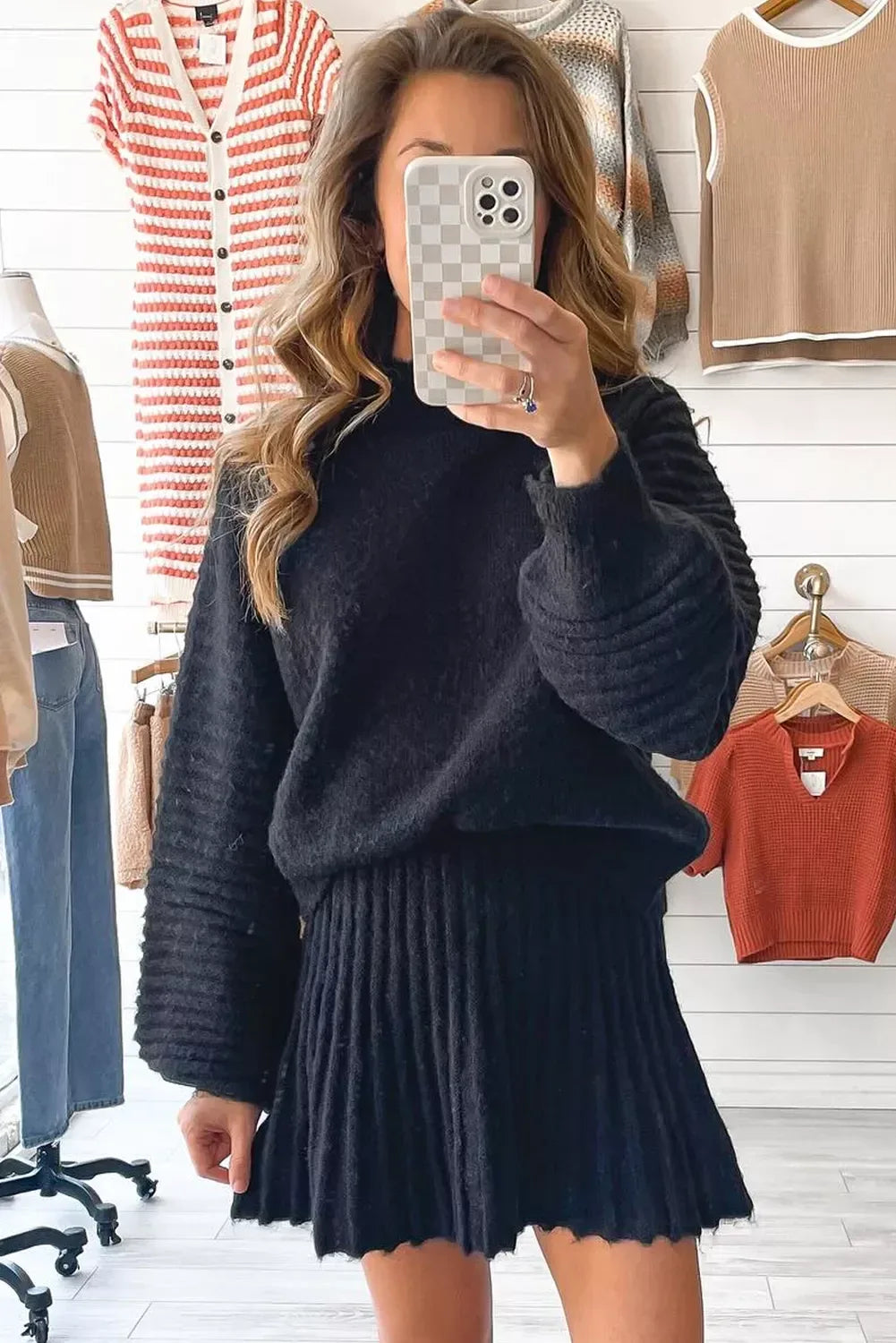 Lana Round Neck Sweater Set - Naarks