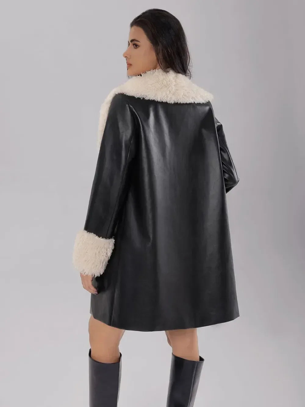 Arden Fuzzy Longline Coat - Naarks