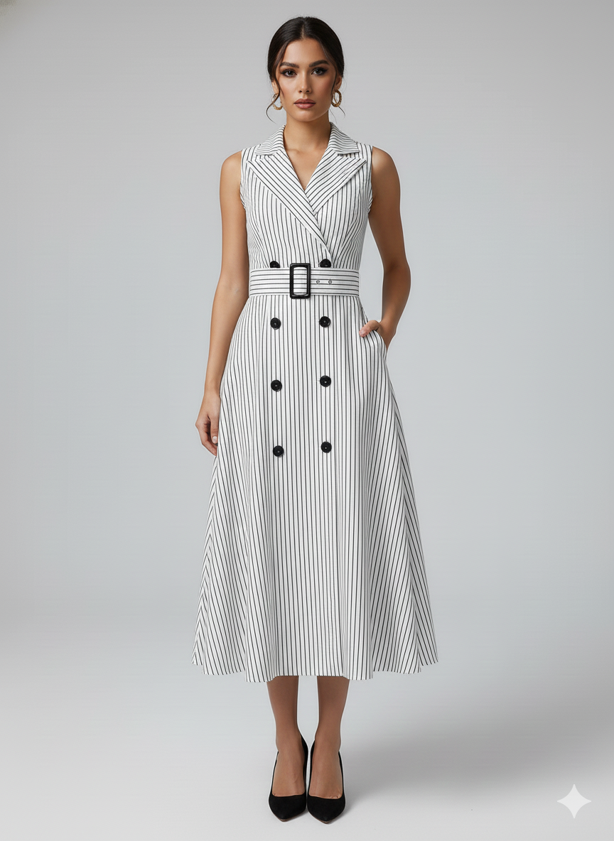 Audrey Striped Maxi Dress