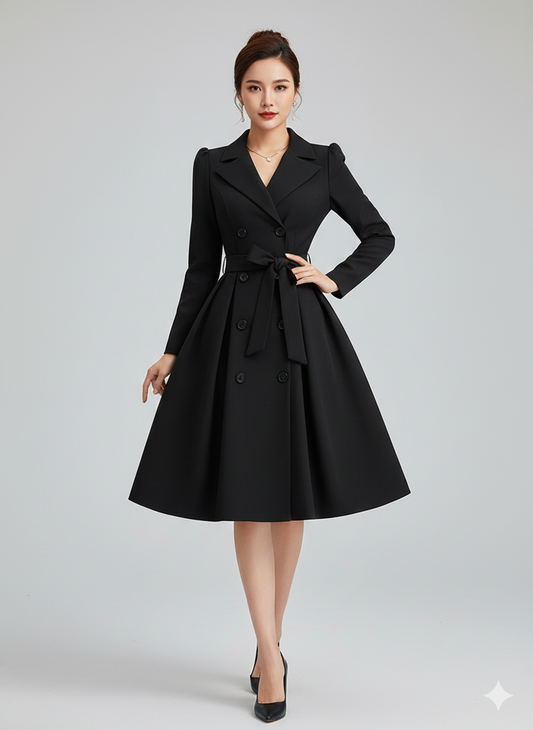 Helene Belted Suit Dress