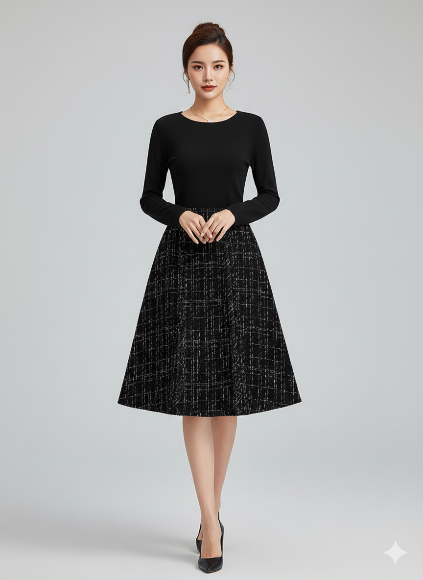 Rosalie Tweed Midi Skirt