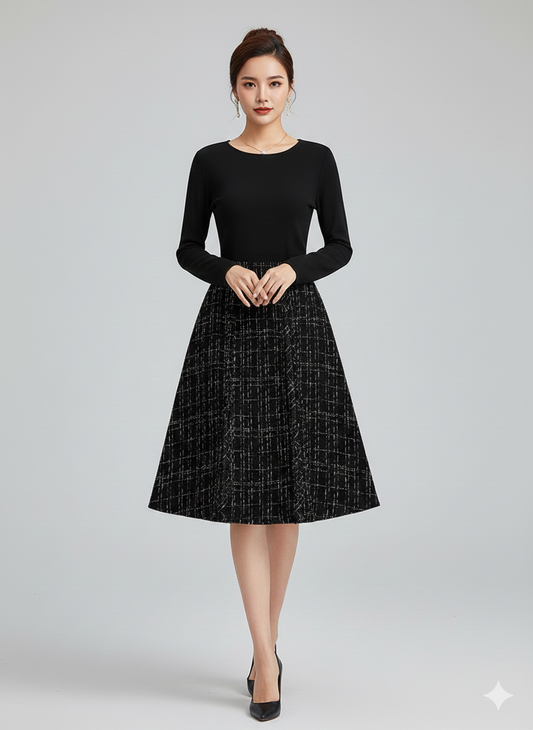 Rosalie Tweed Midi Skirt