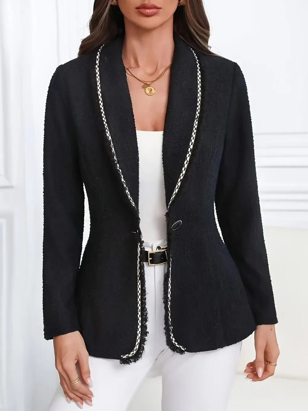 Elina Single-Breasted Blazer - Naarks
