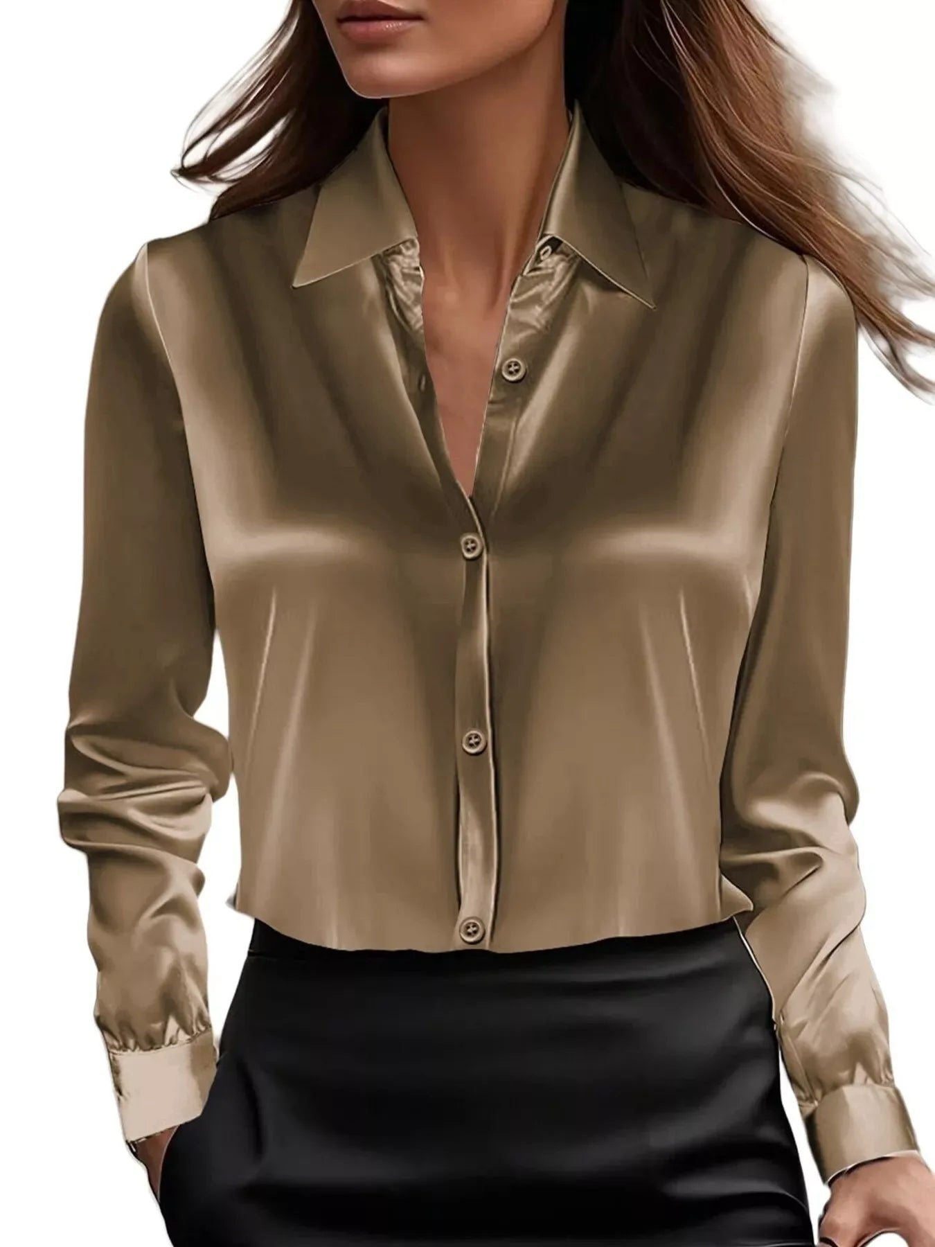 Clarisse Button-Down Collared Shirt - Naarks