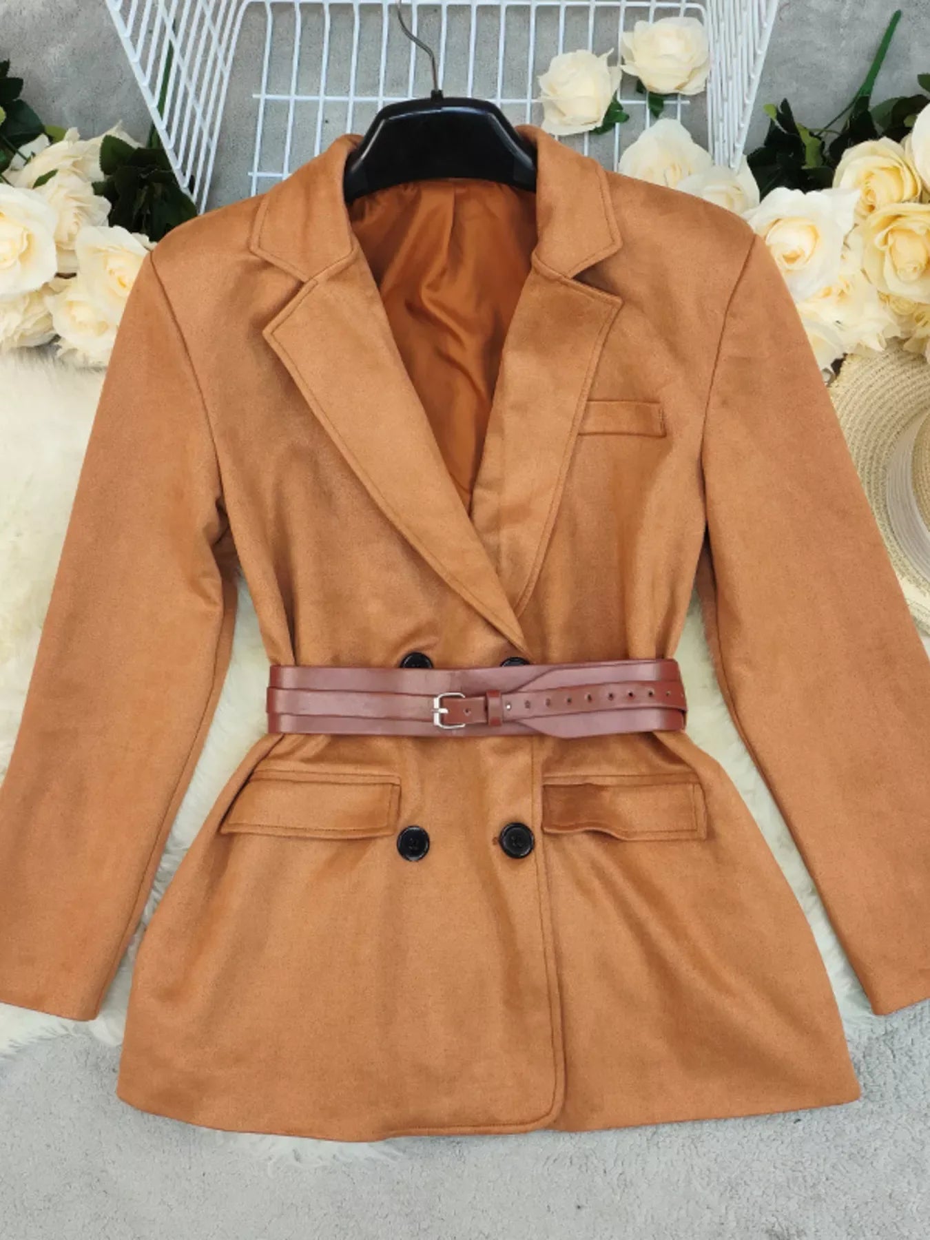 Marcelline Double-Breasted Blazer - Naarks