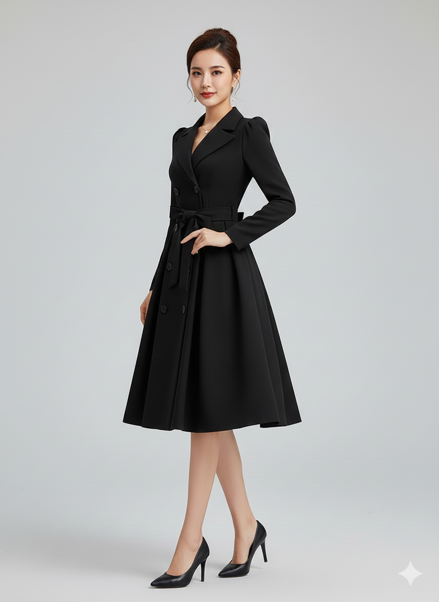 Helene Belted Suit Dress