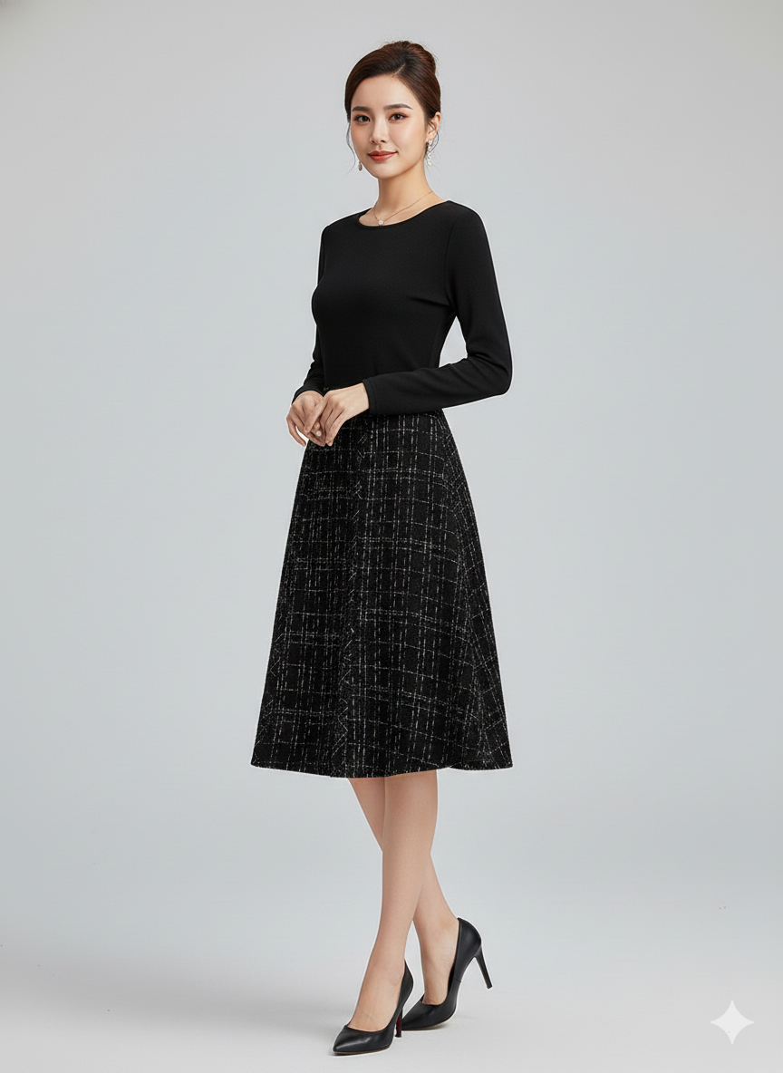 Rosalie Tweed Midi Skirt