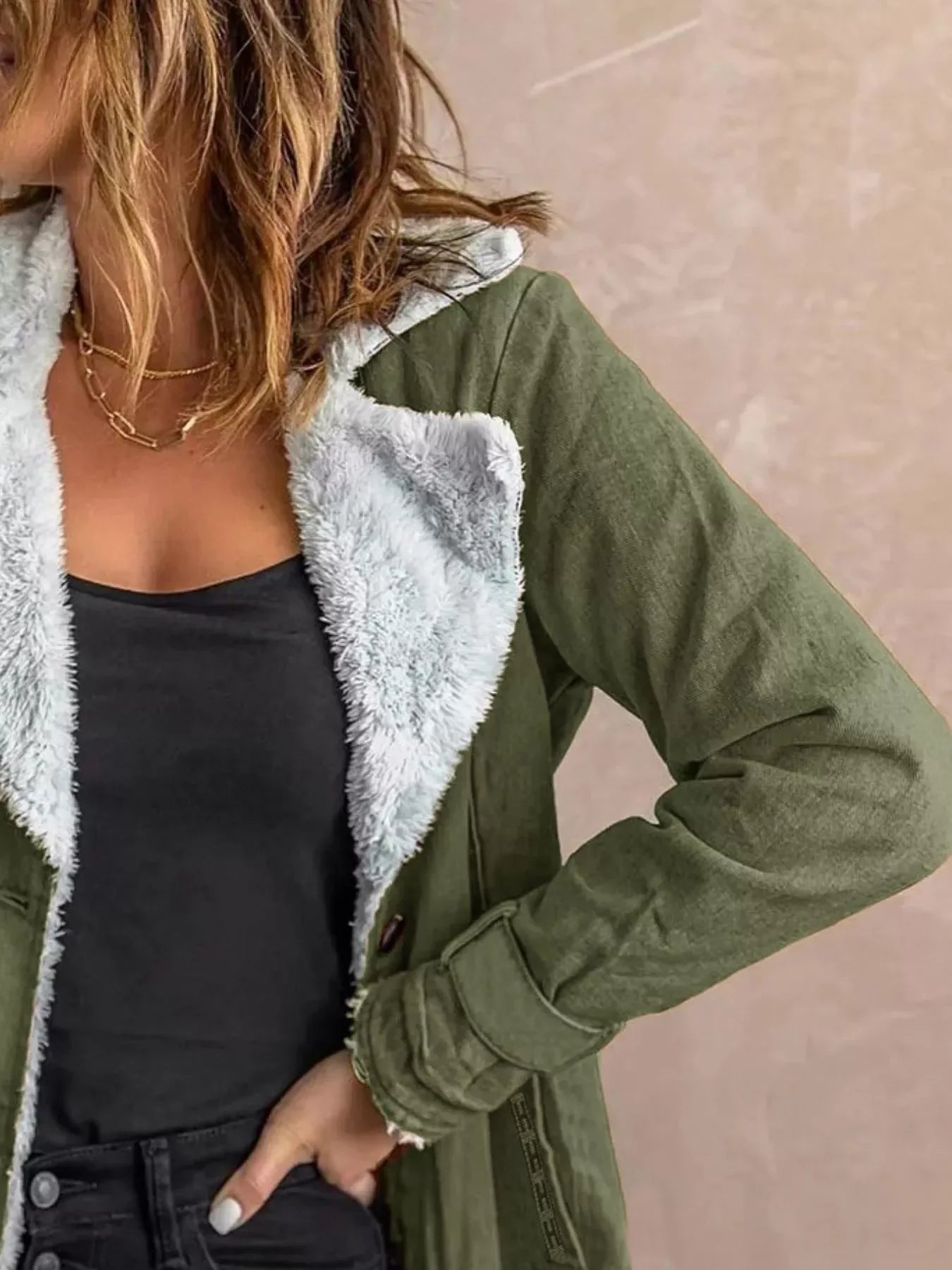 Aspen Sherpa-Lined Button-Up Jacket - Naarks