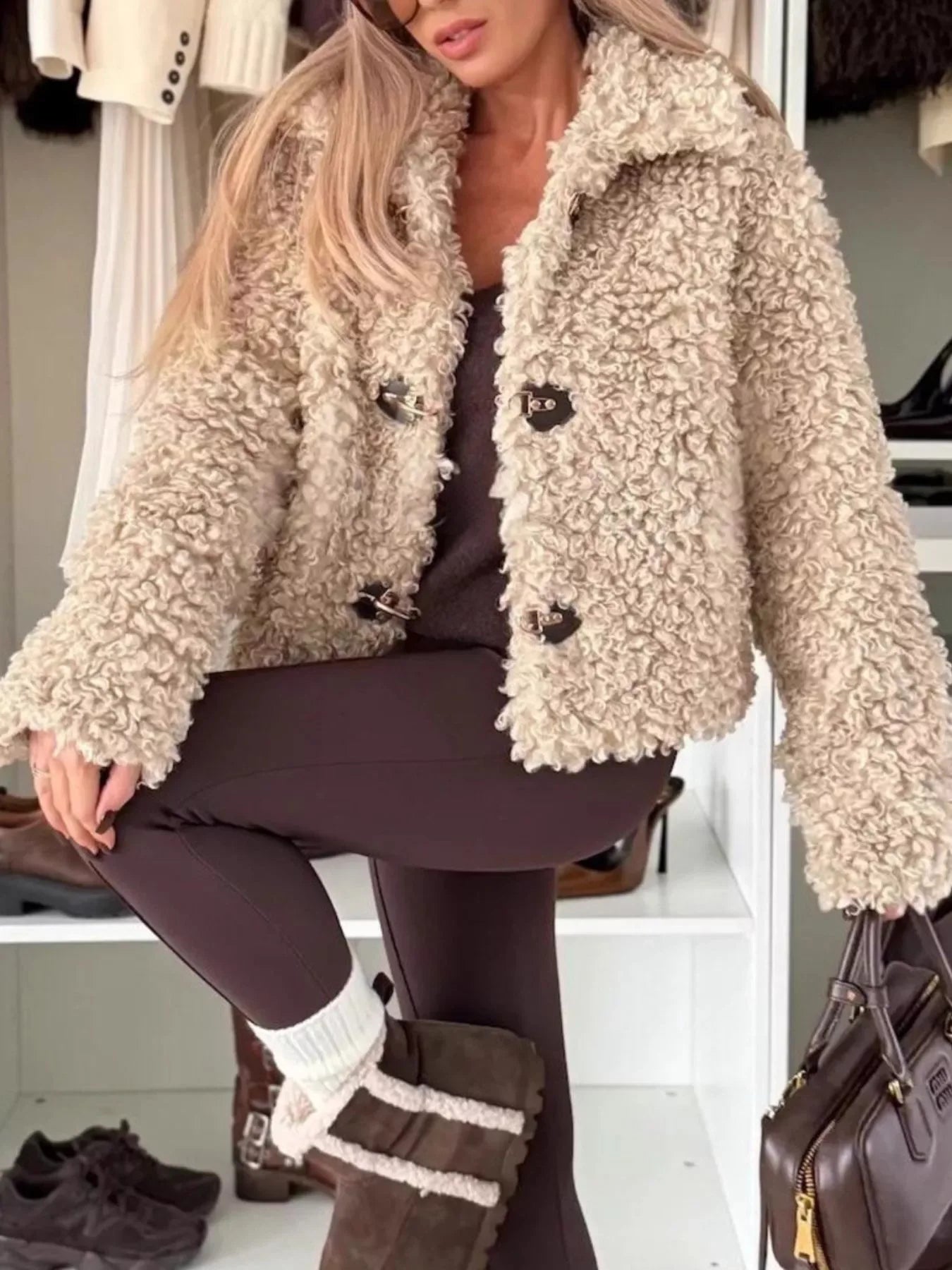 Pawena Sherpa Button-Down Jacket - Naarks