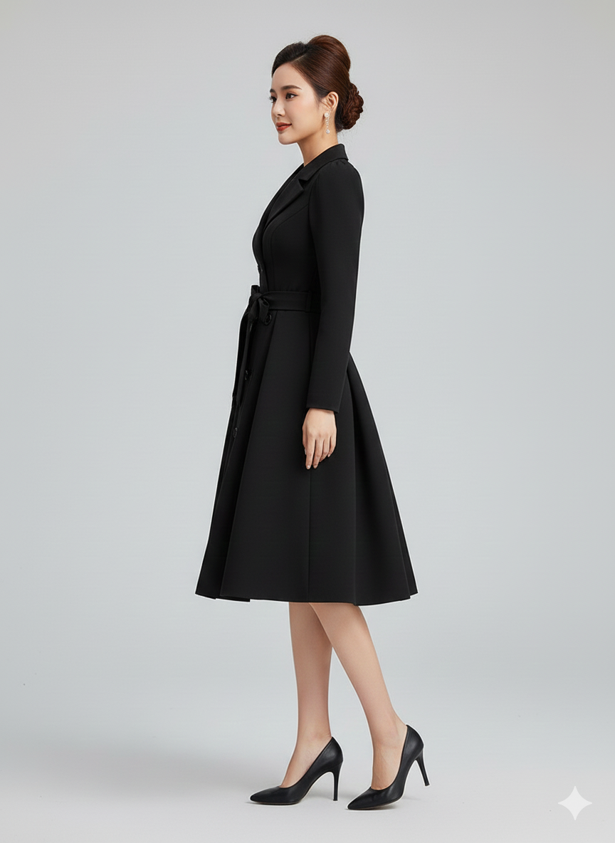 Helene Belted Suit Dress