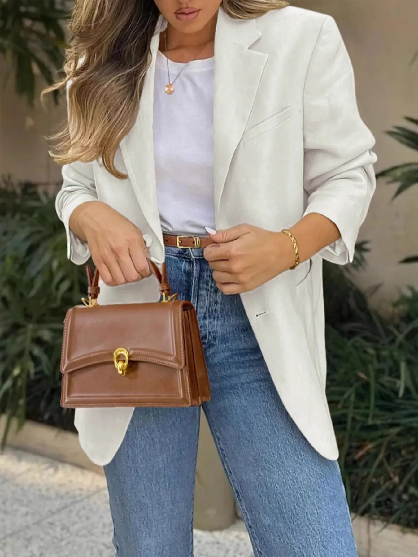 Camila Pocketed Blazer - Naarks