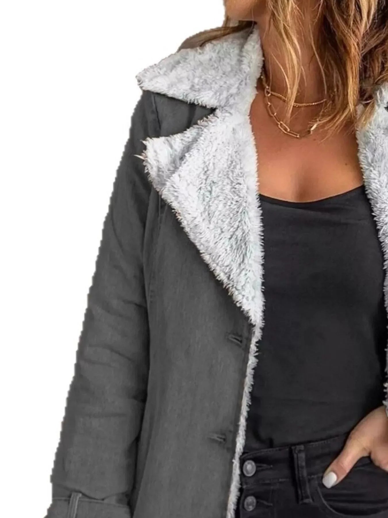 Aspen Sherpa-Lined Button-Up Jacket - Naarks