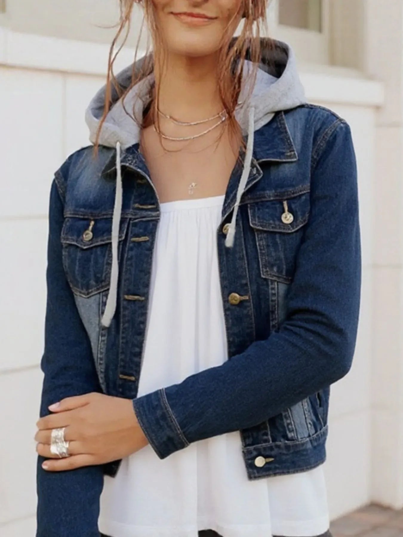 Celeste Hooded Denim Jacket - Naarks