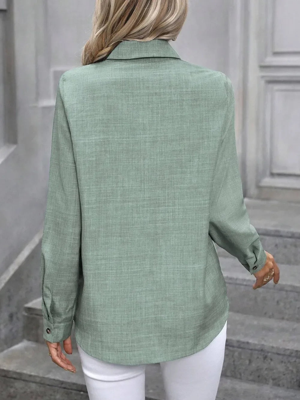 Amaris Button-Up Collared Shirt - Naarks