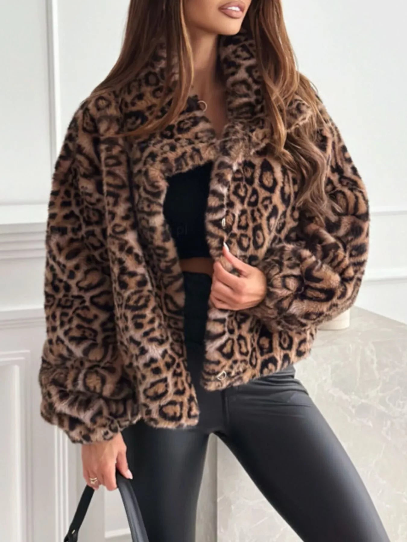Saphira Leopard Cropped Jacket - Naarks