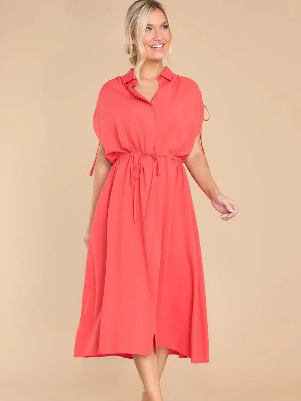 Elara Cinched Midi Dress - Naarks