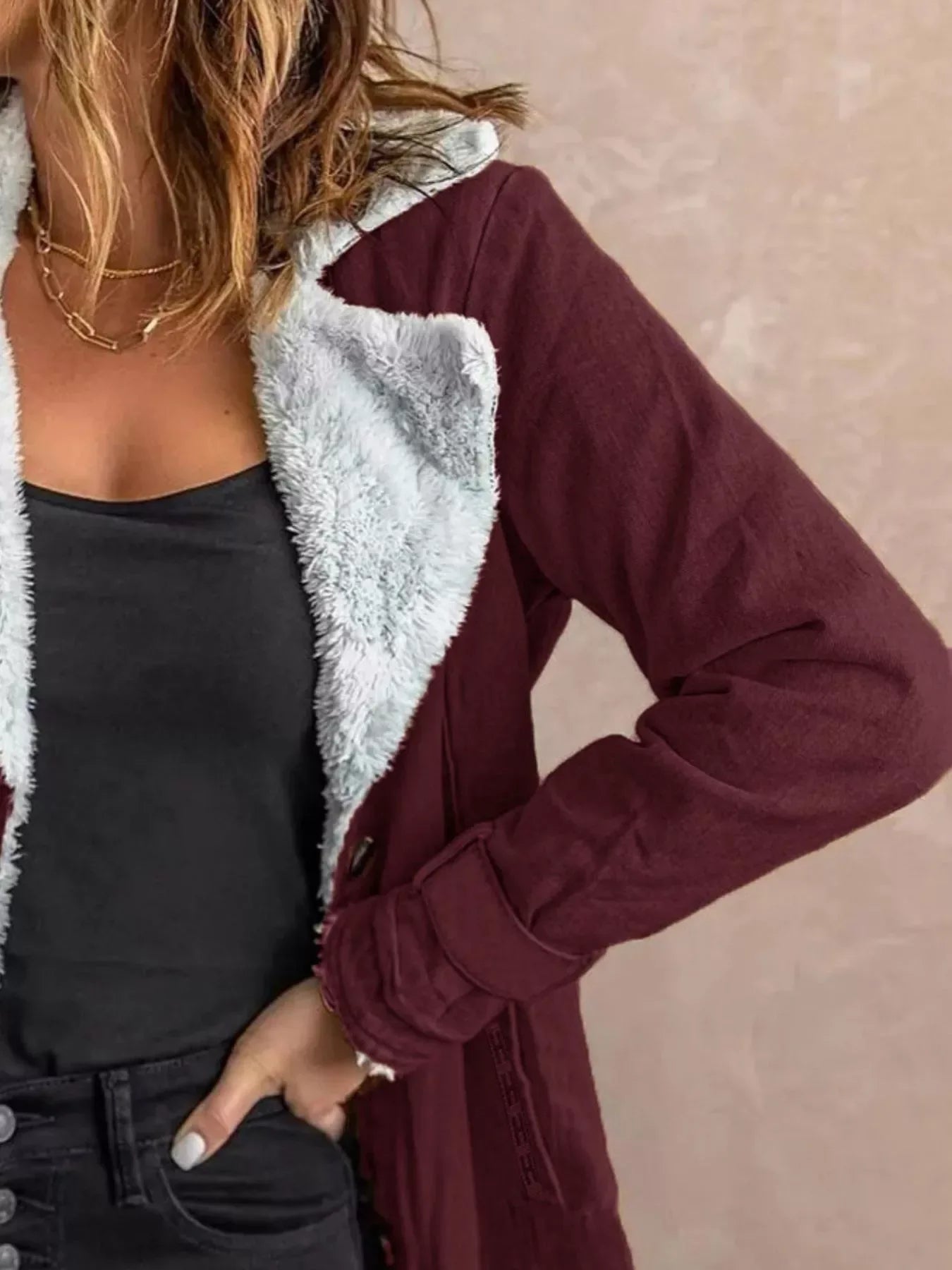 Aspen Sherpa-Lined Button-Up Jacket - Naarks