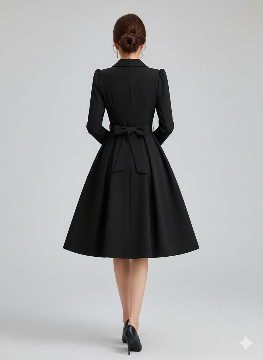 Helene Belted Suit Dress