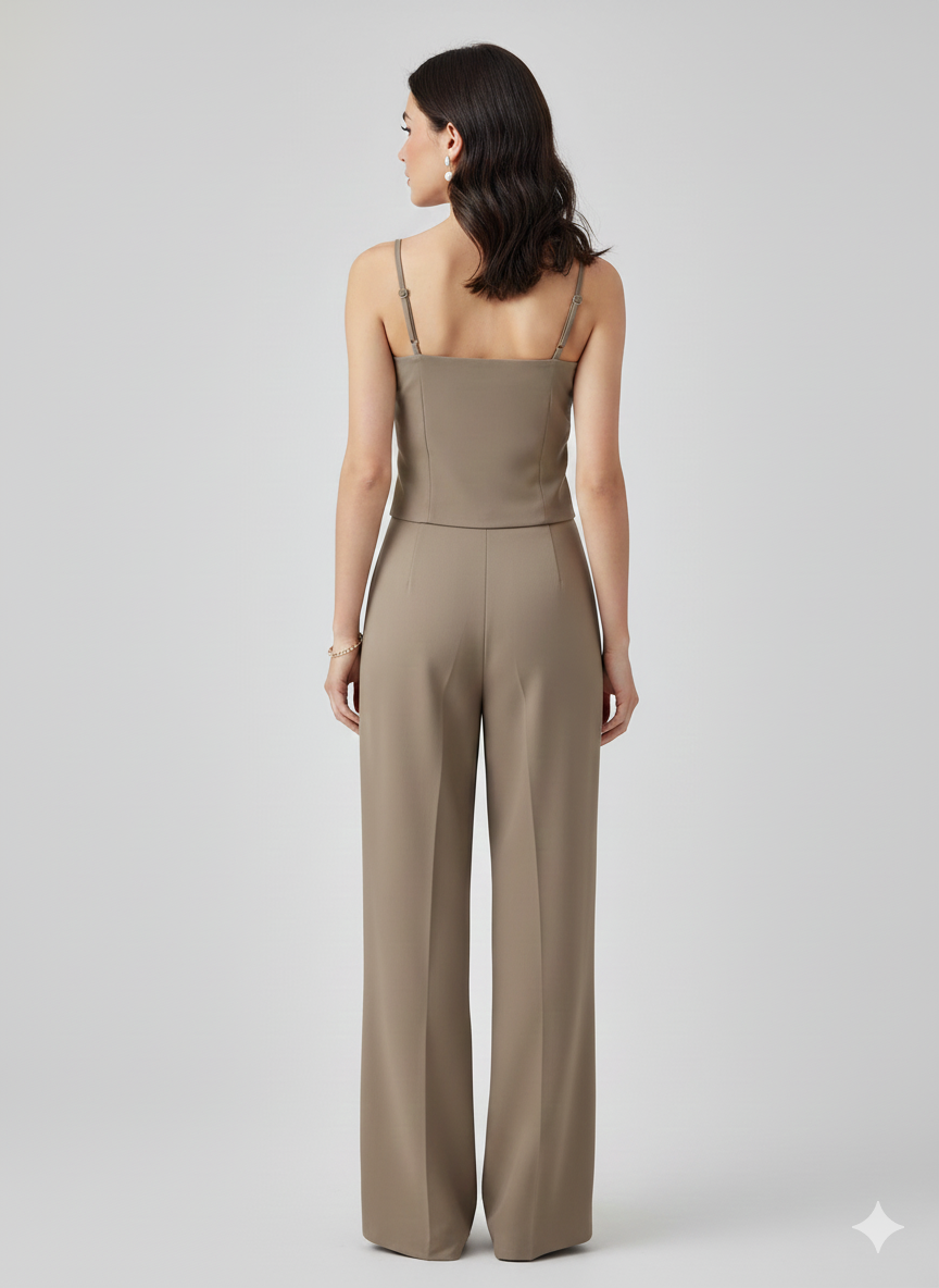 Aurelia Khaki Pantsuit