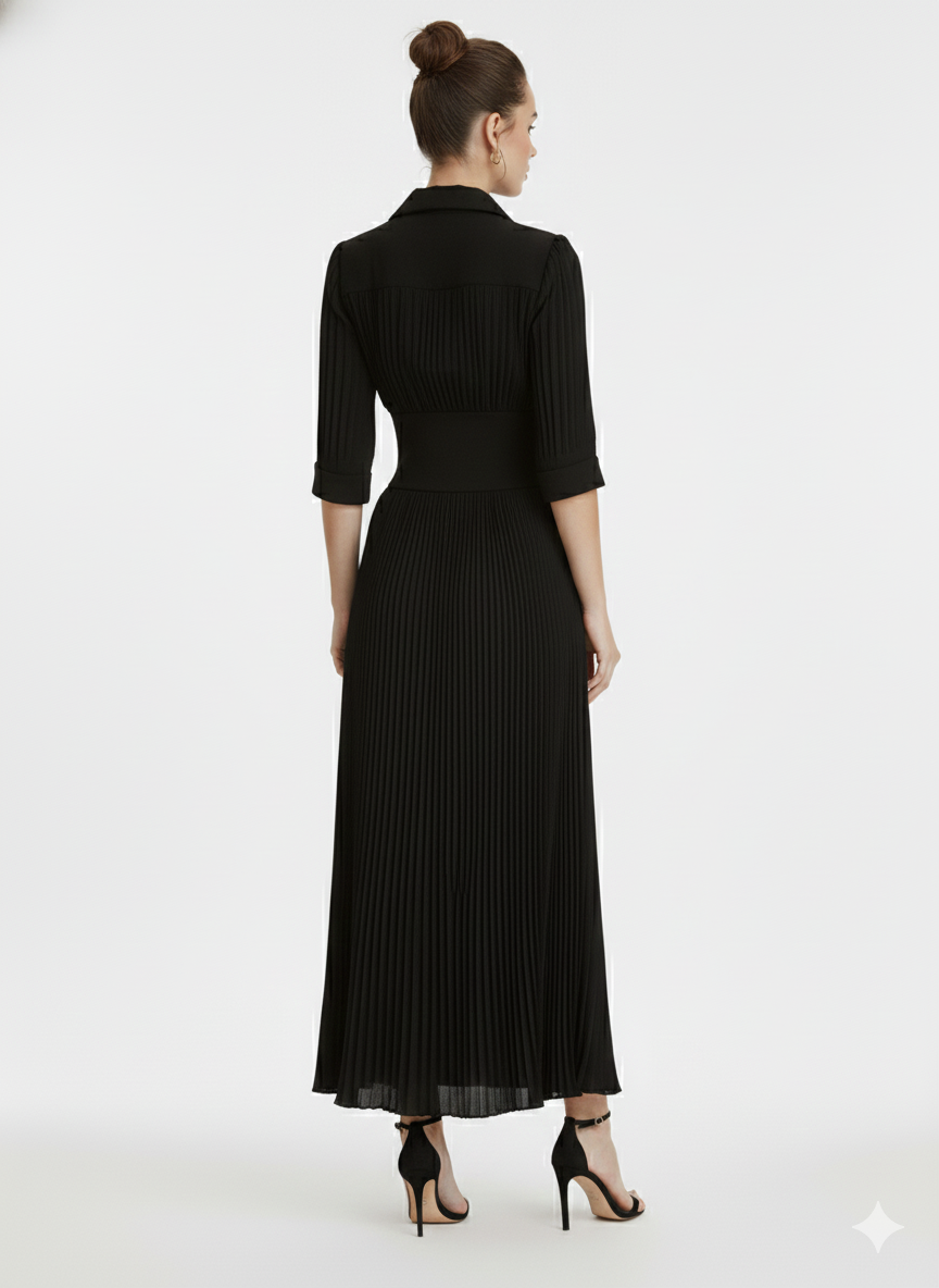 Elise Pleated Maxi Dress