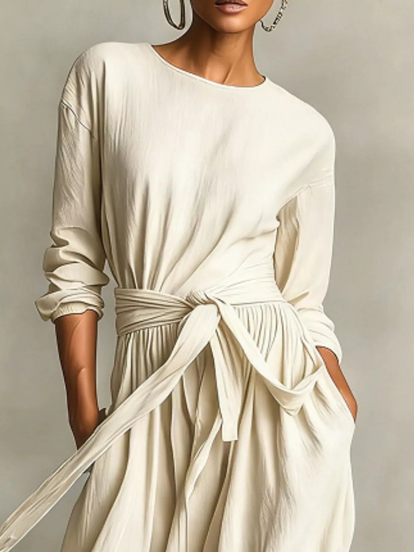 Zaina Tie-Waist Maxi Dress - Naarks