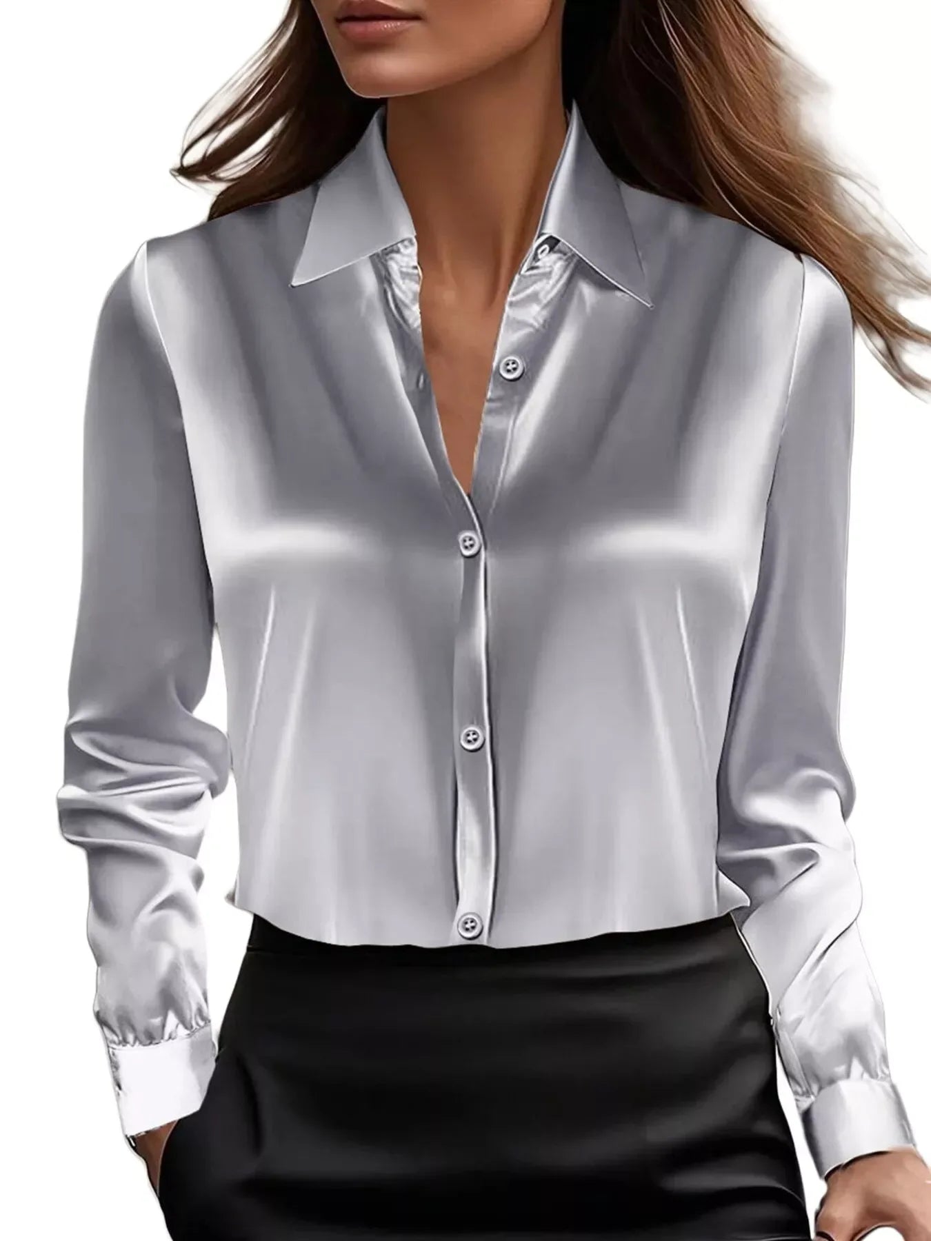 Clarisse Button-Down Collared Shirt - Naarks