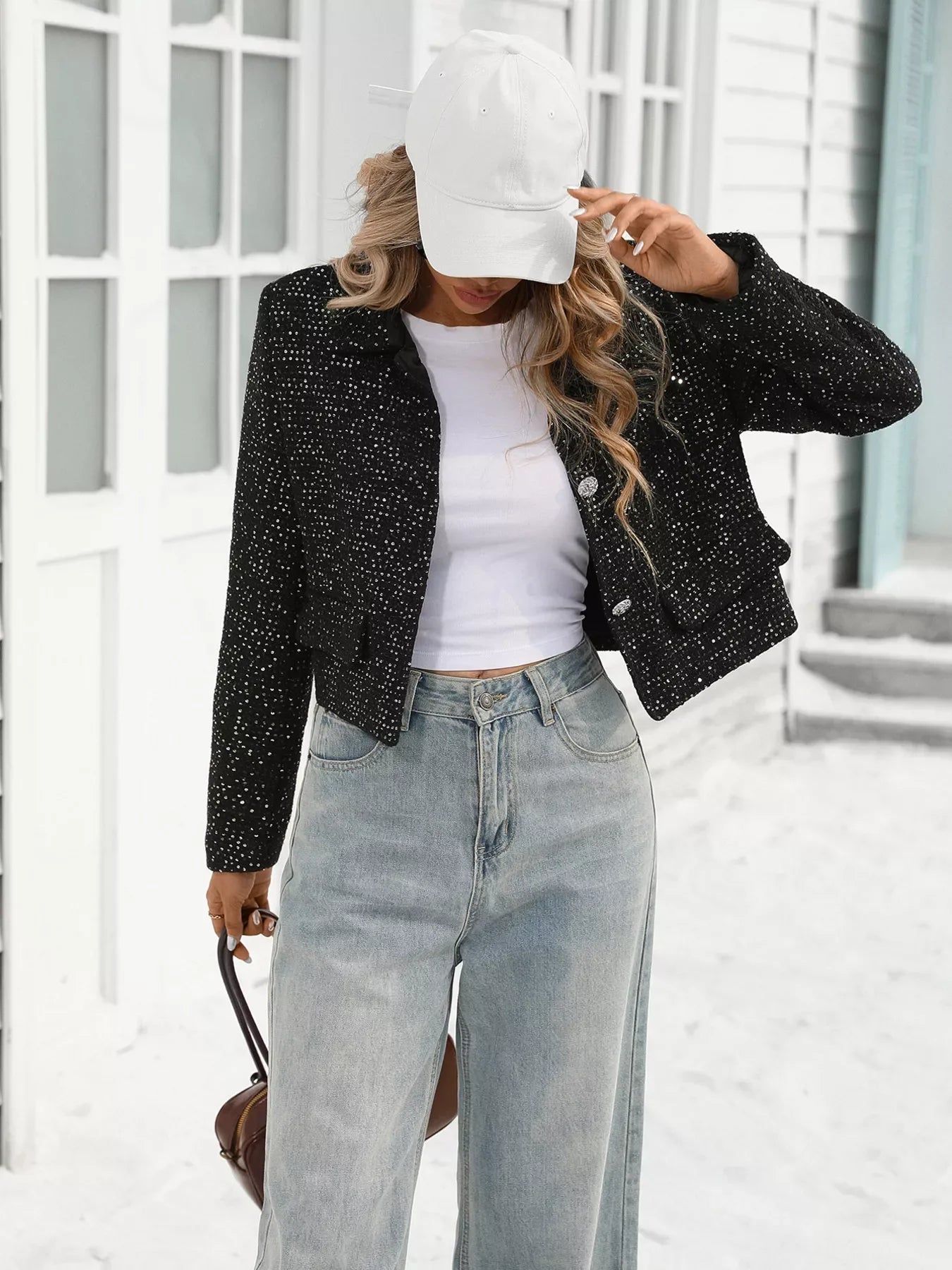 Amara Tweed Cropped Jacket - Naarks