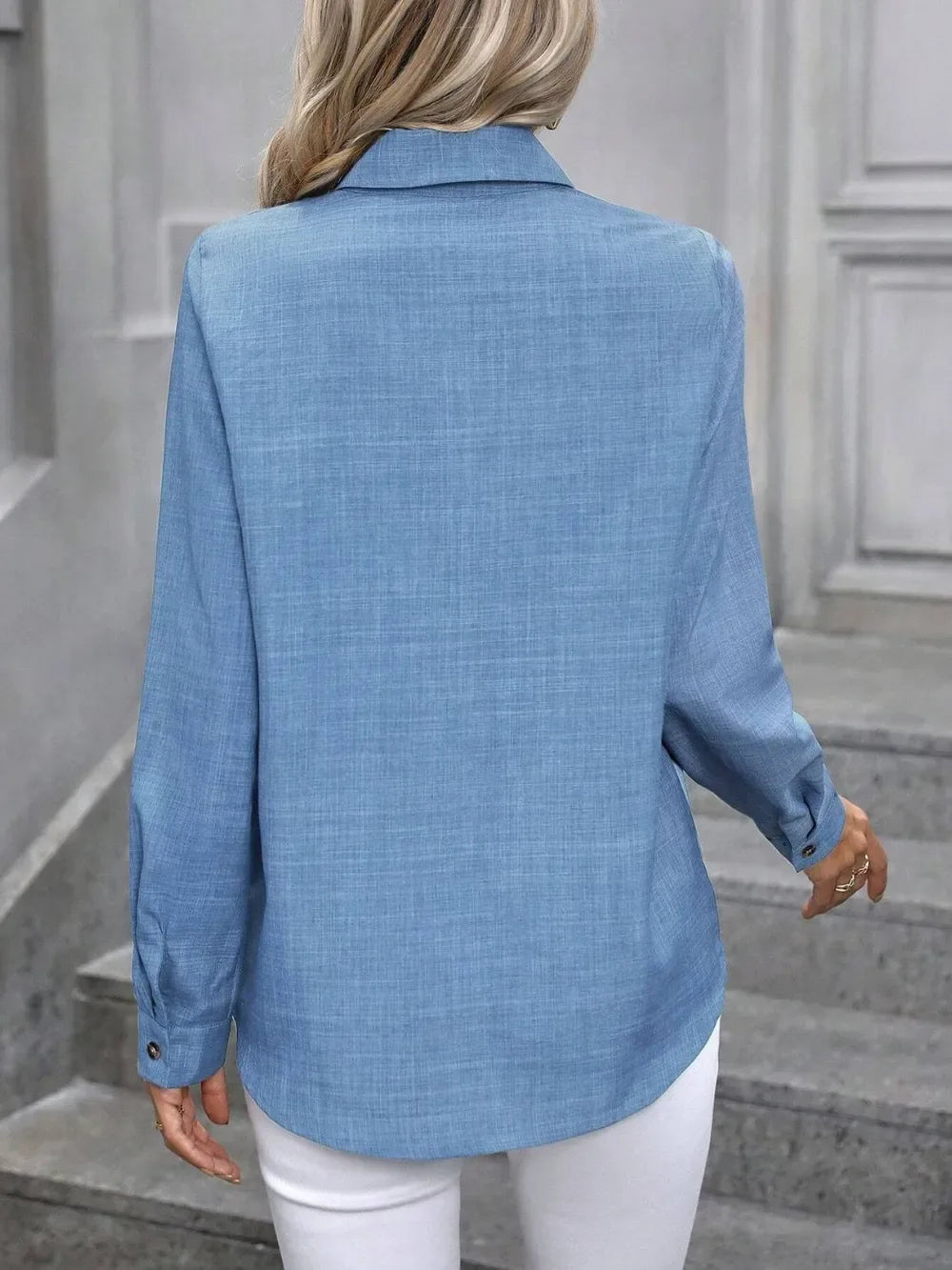 Amaris Button-Up Collared Shirt - Naarks