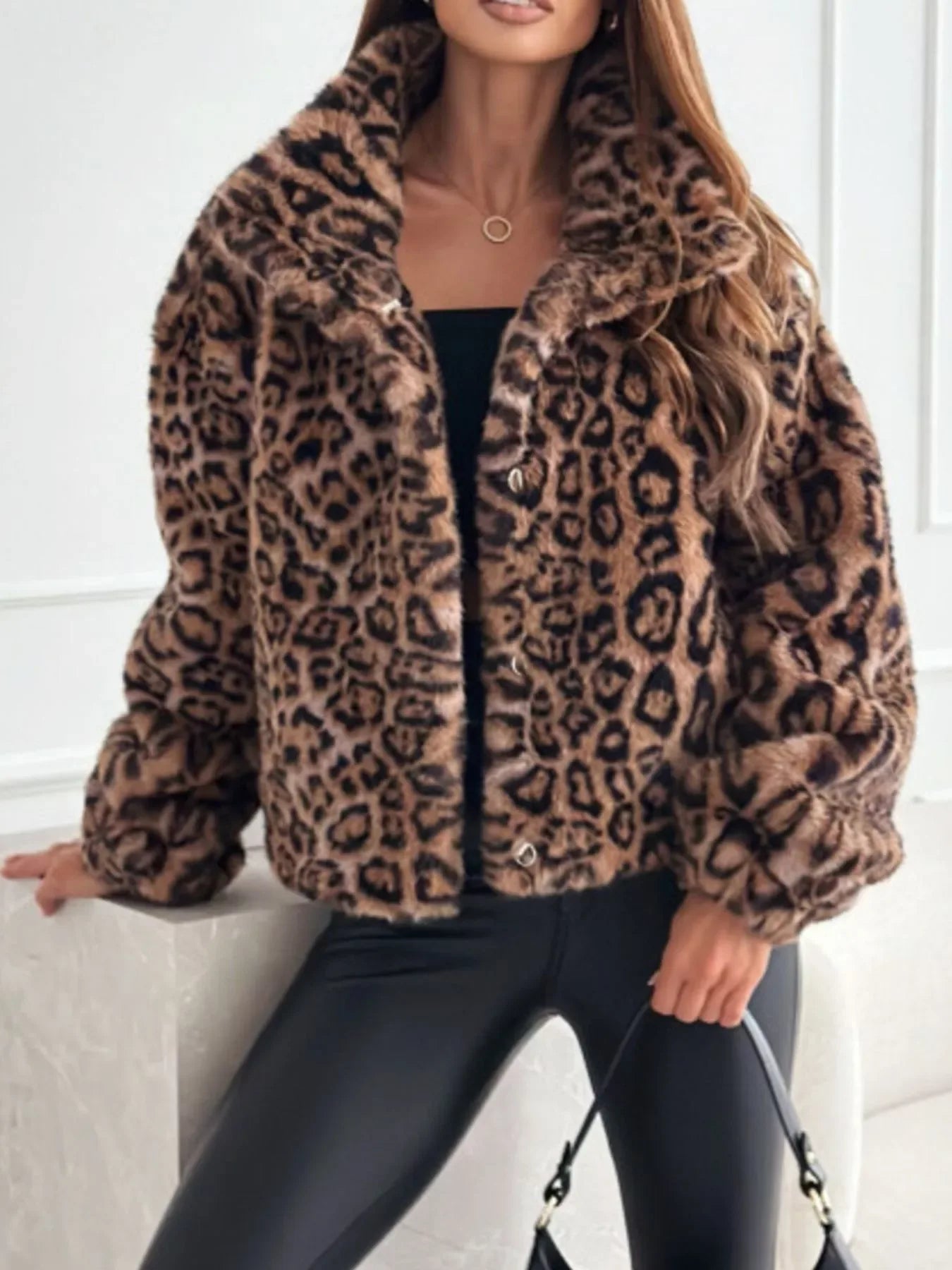 Saphira Leopard Cropped Jacket - Naarks