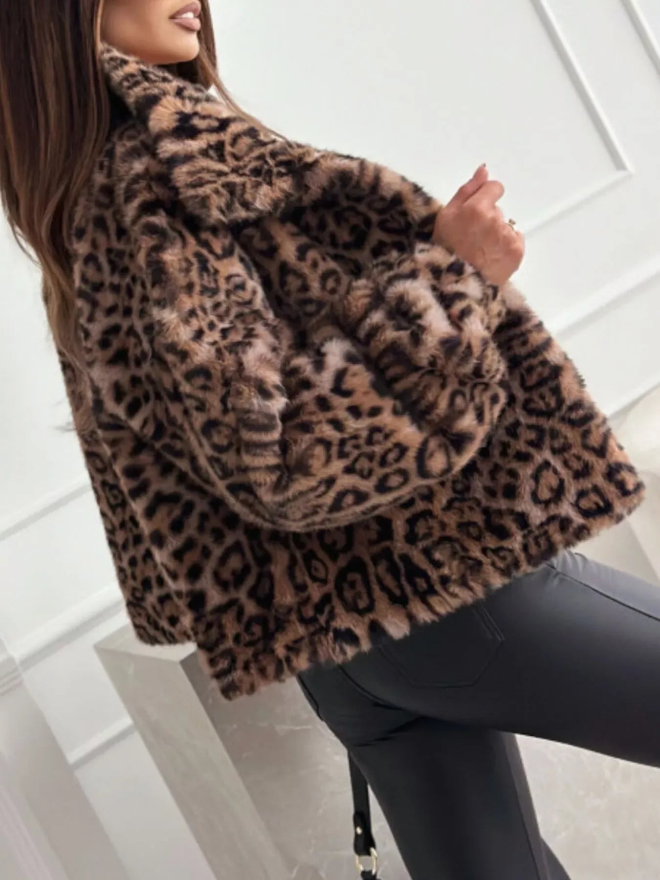 Saphira Leopard Cropped Jacket - Naarks
