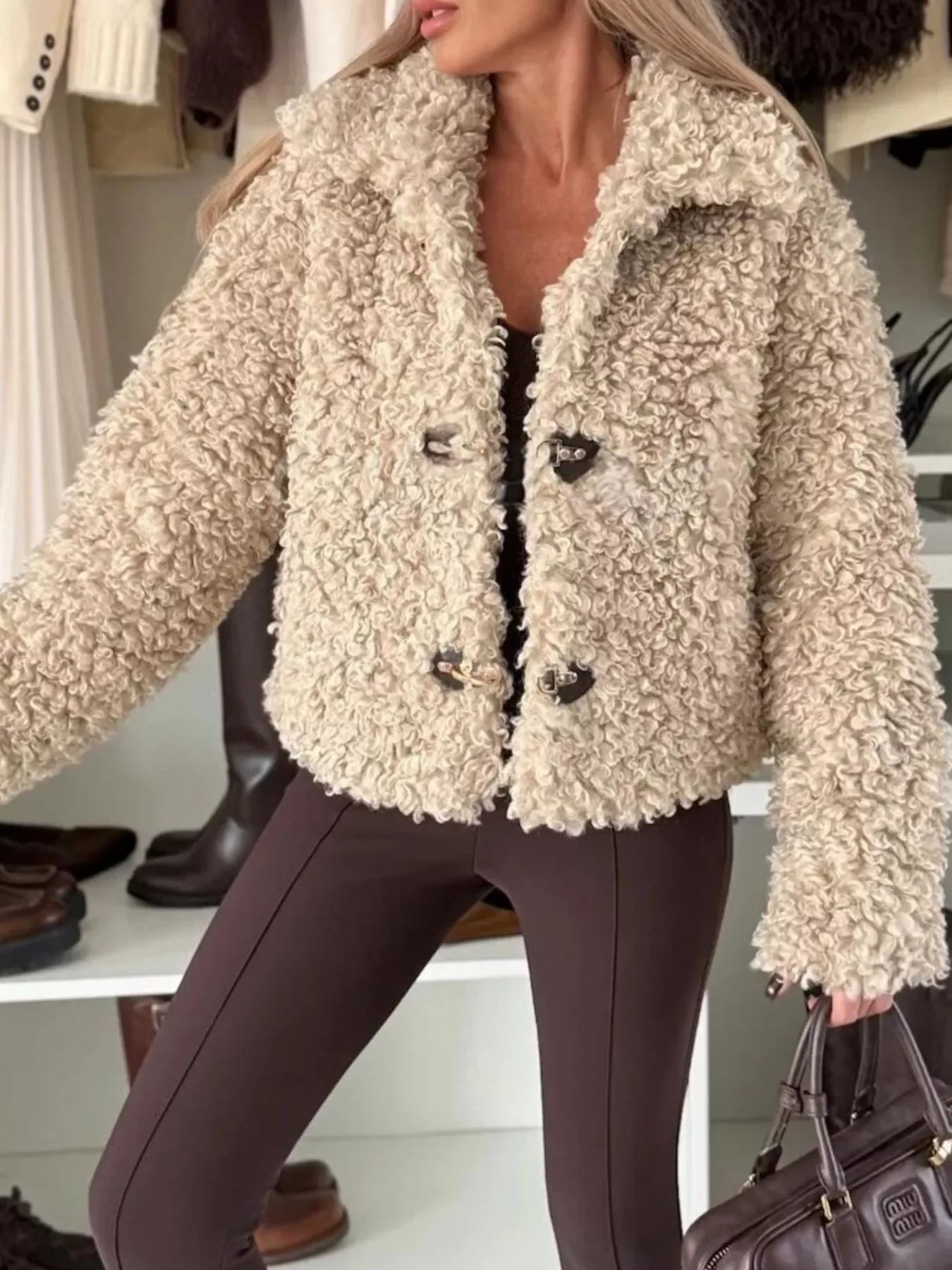 Pawena Sherpa Button-Down Jacket - Naarks