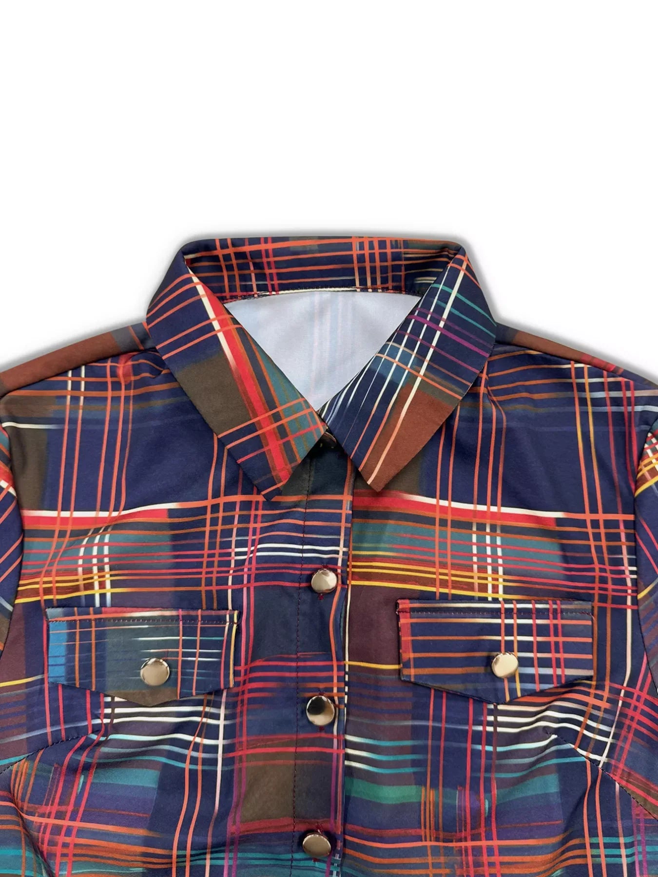 Althea Plaid Maxi Shirt Dress - Naarks