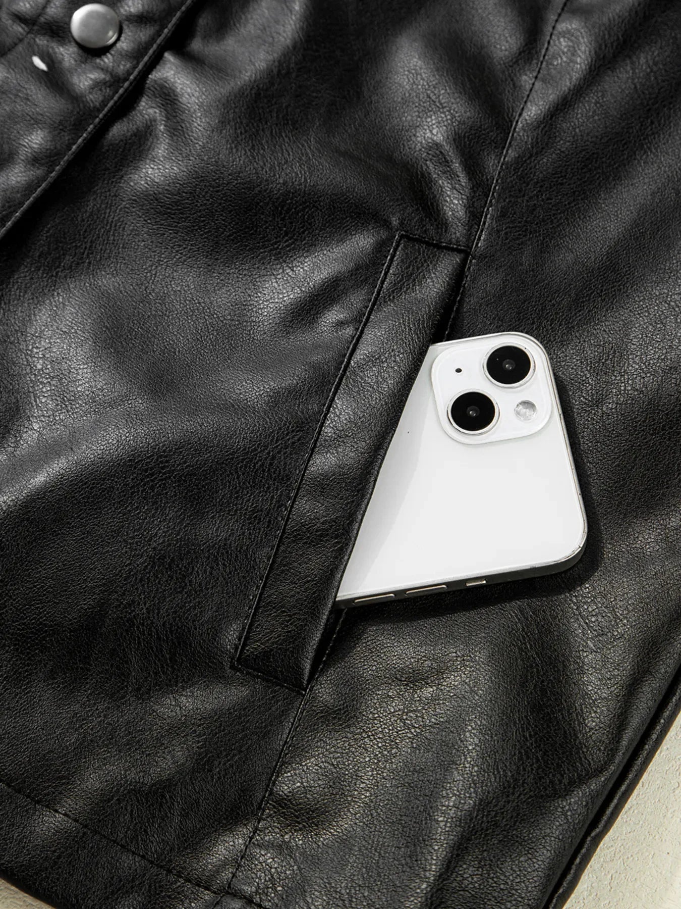 Zara Faux Leather Boxy Jacket - Naarks