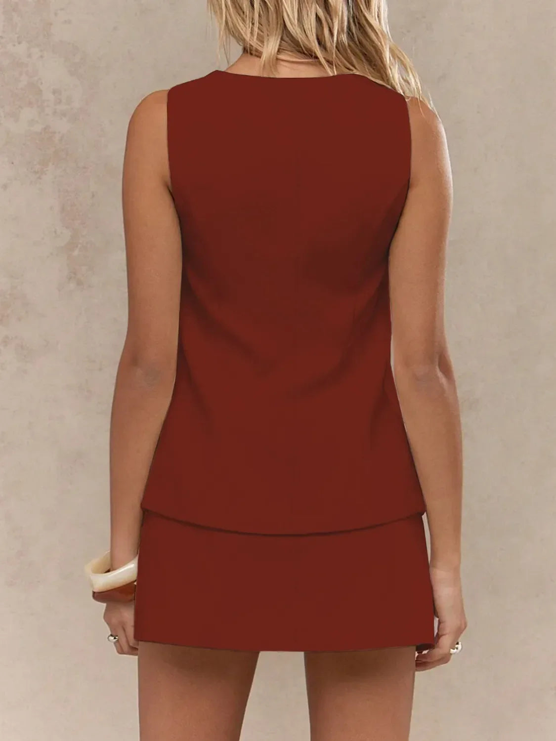 Amira Square Neck Tank & Skirt Set - Naarks