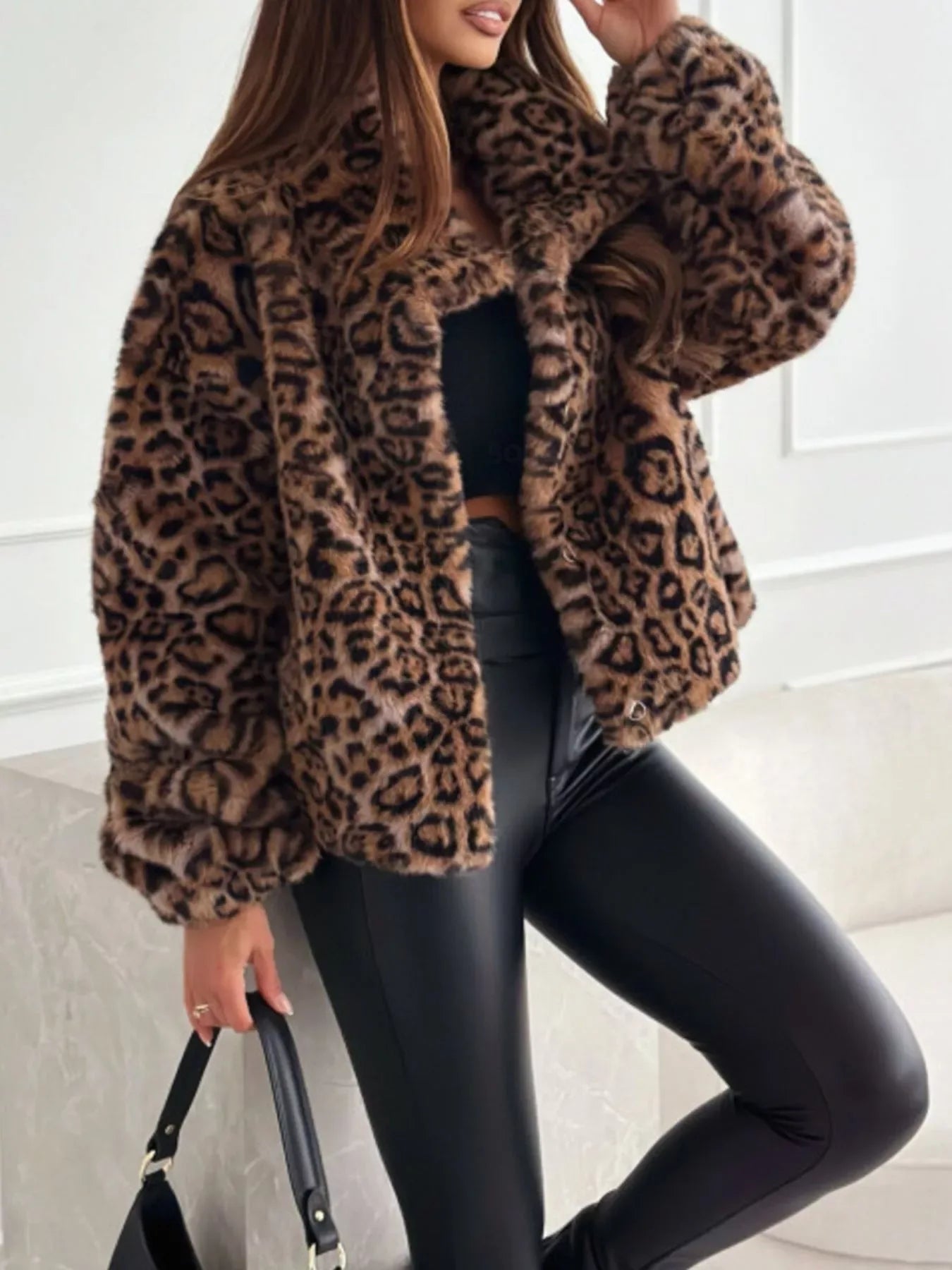 Saphira Leopard Cropped Jacket - Naarks
