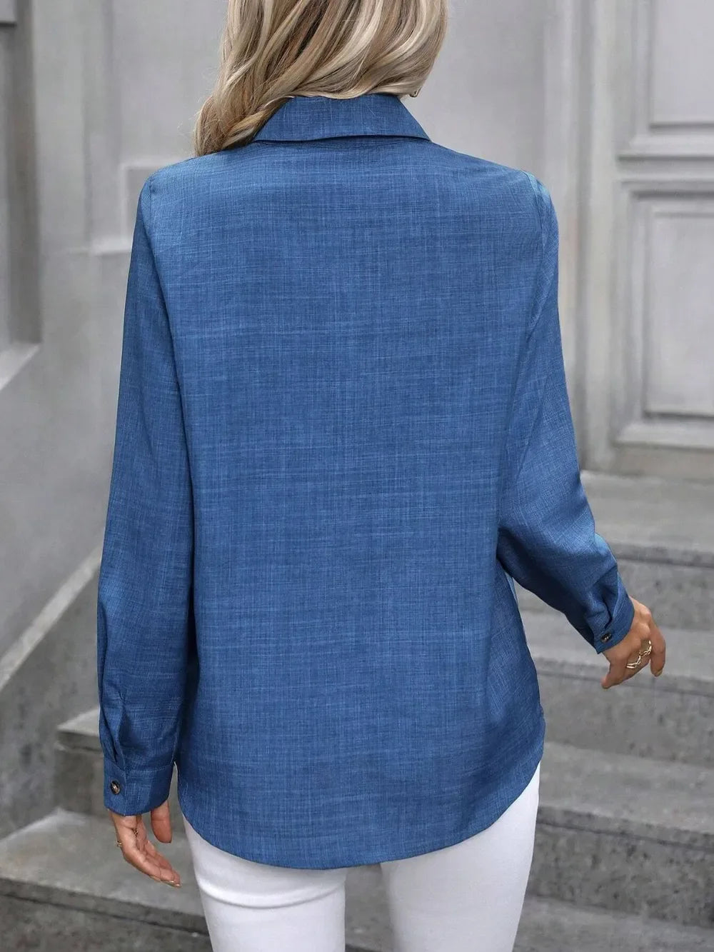 Amaris Button-Up Collared Shirt - Naarks