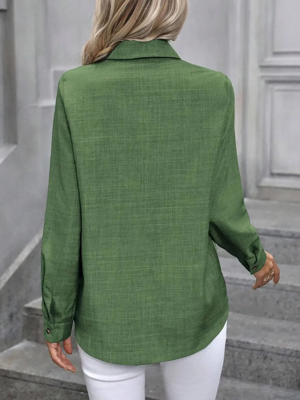 Amaris Button-Up Collared Shirt - Naarks