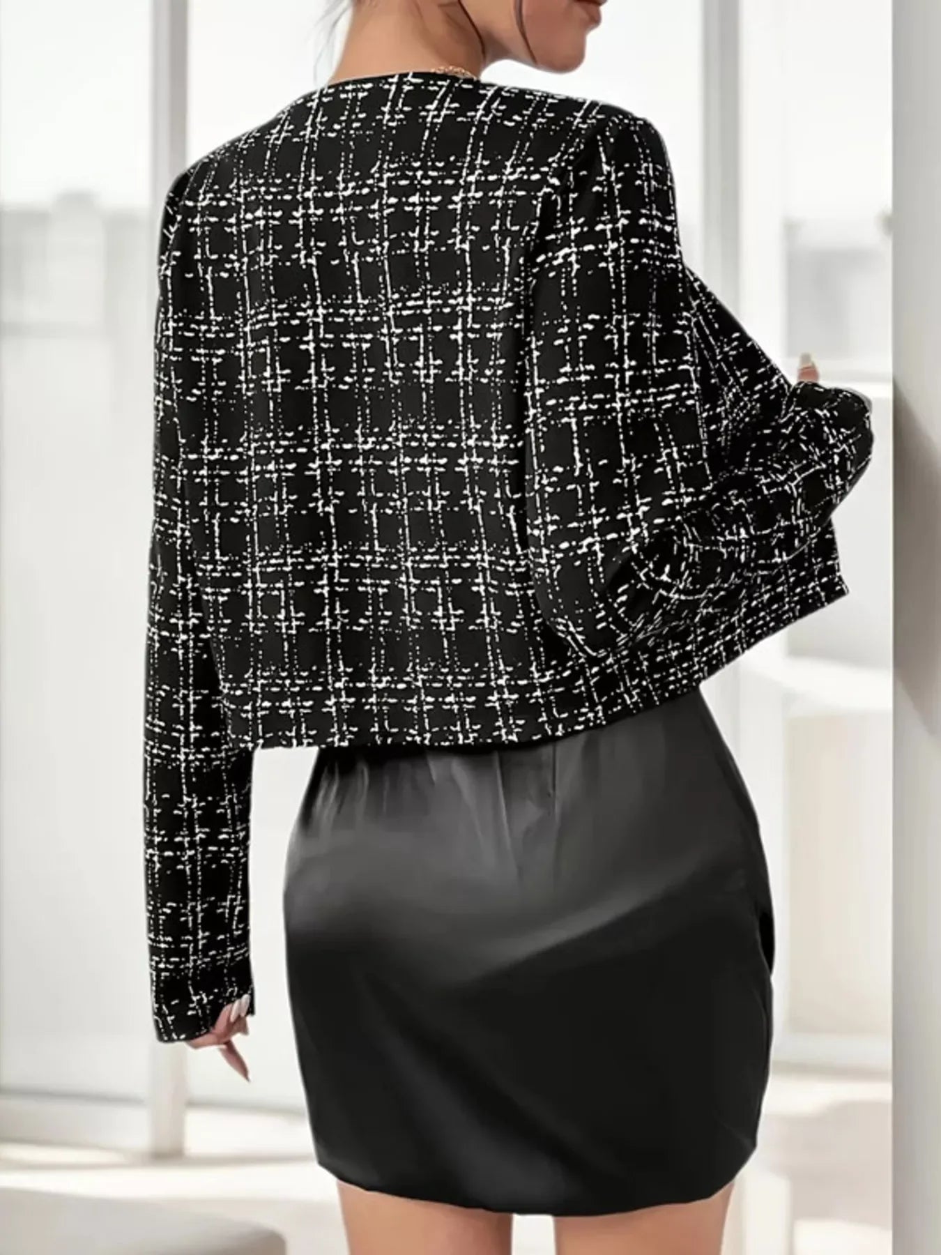 Giselle Tweed Cropped Jacket - Naarks