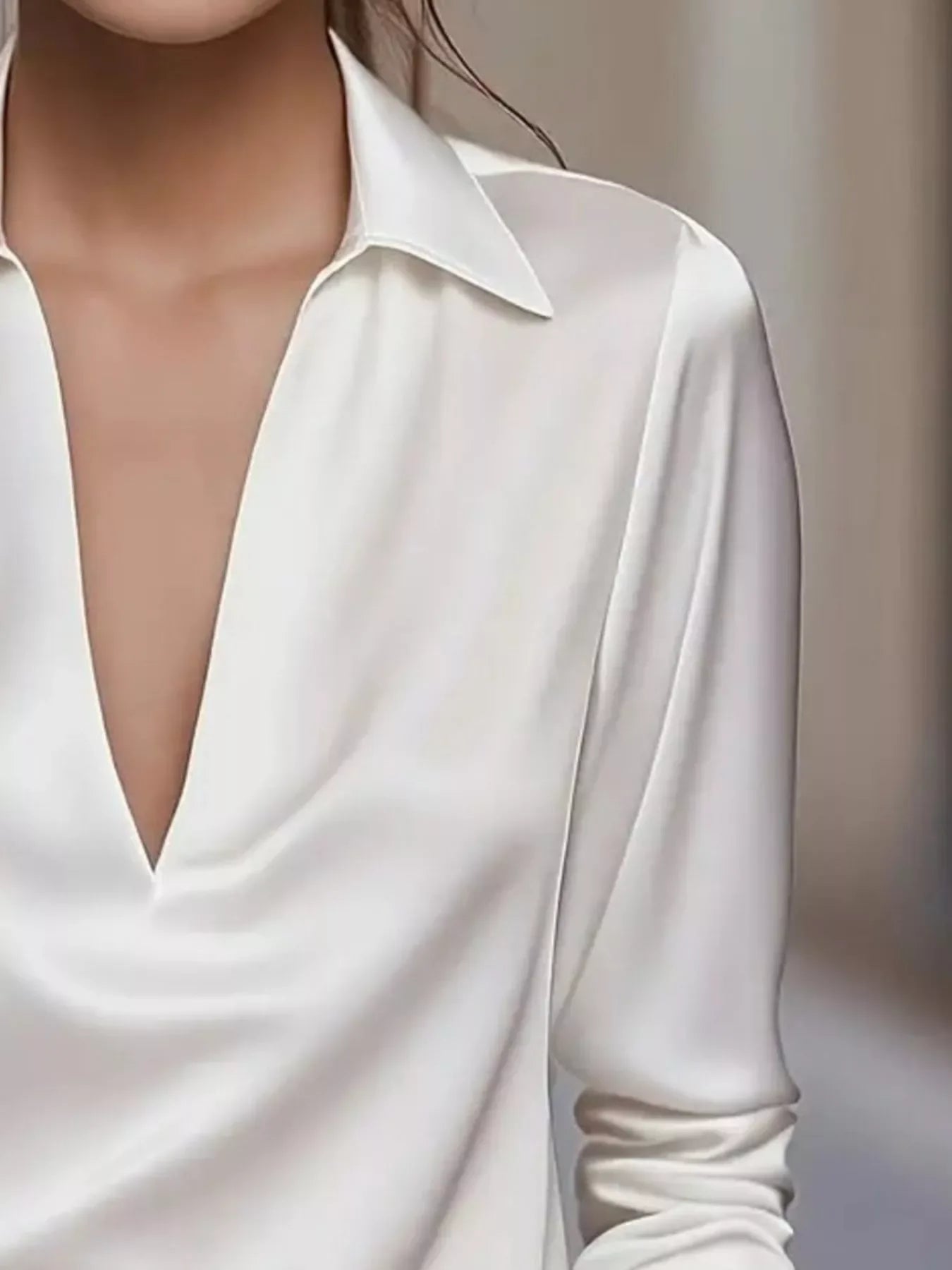 Alenya Satin Collar Blouse - Naarks