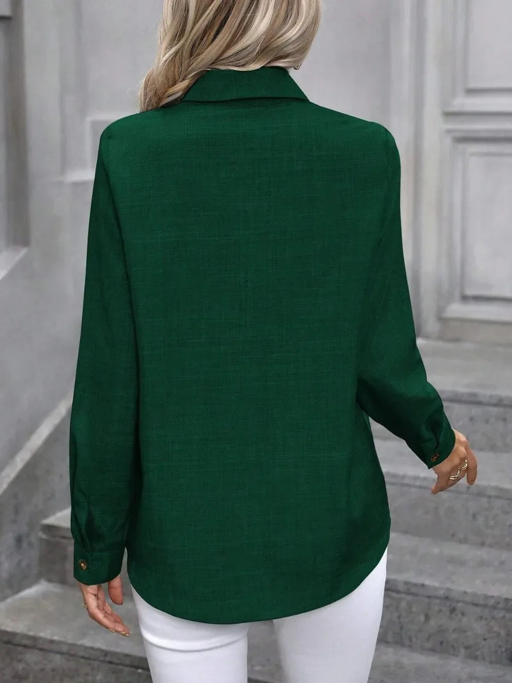 Amaris Button-Up Collared Shirt - Naarks