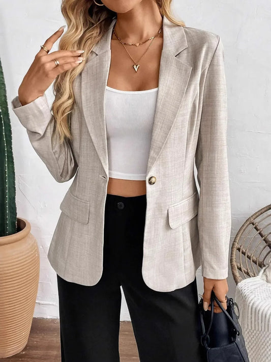 Aria One-Button Blazer - Naarks