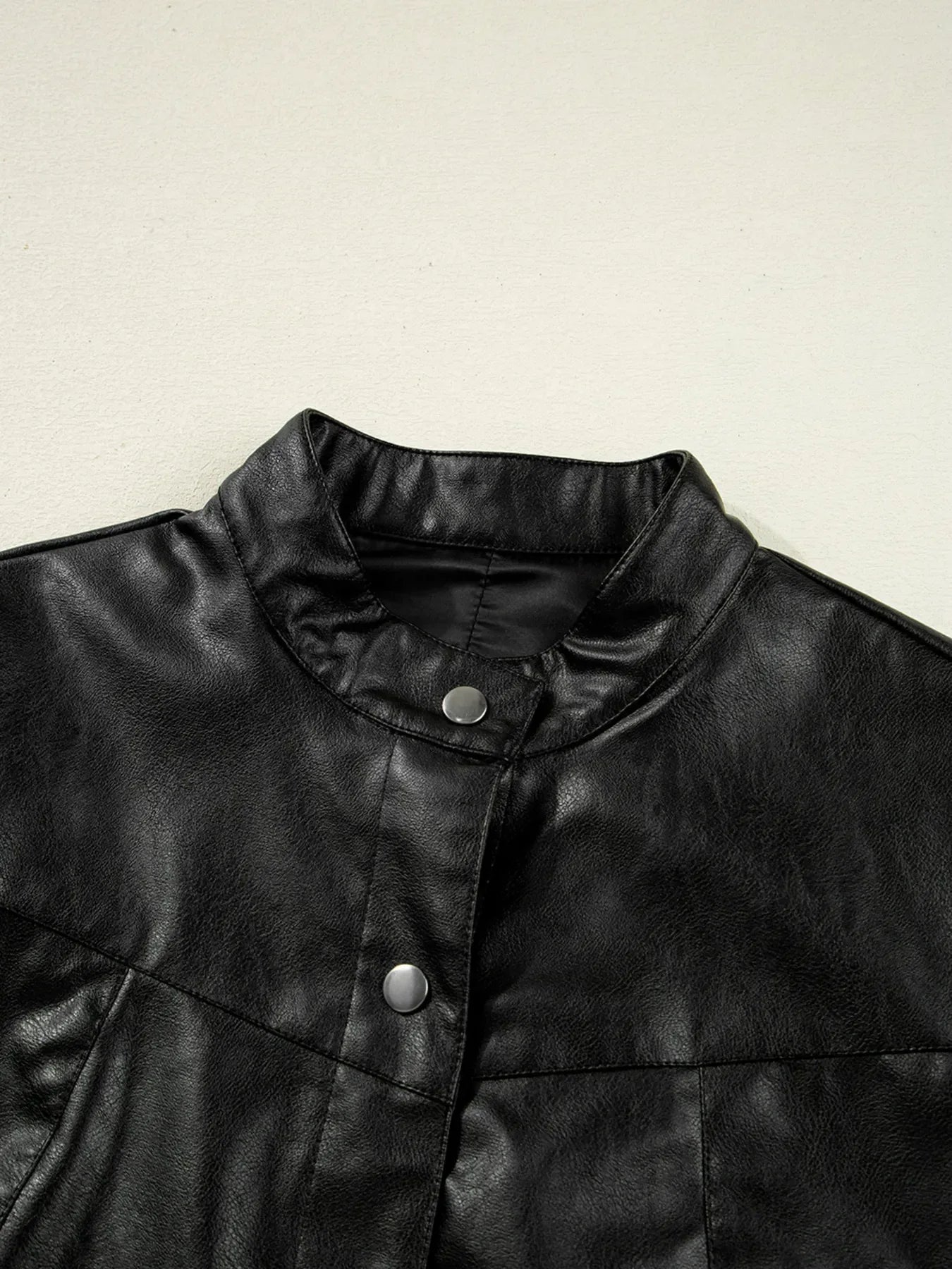 Zara Faux Leather Boxy Jacket - Naarks