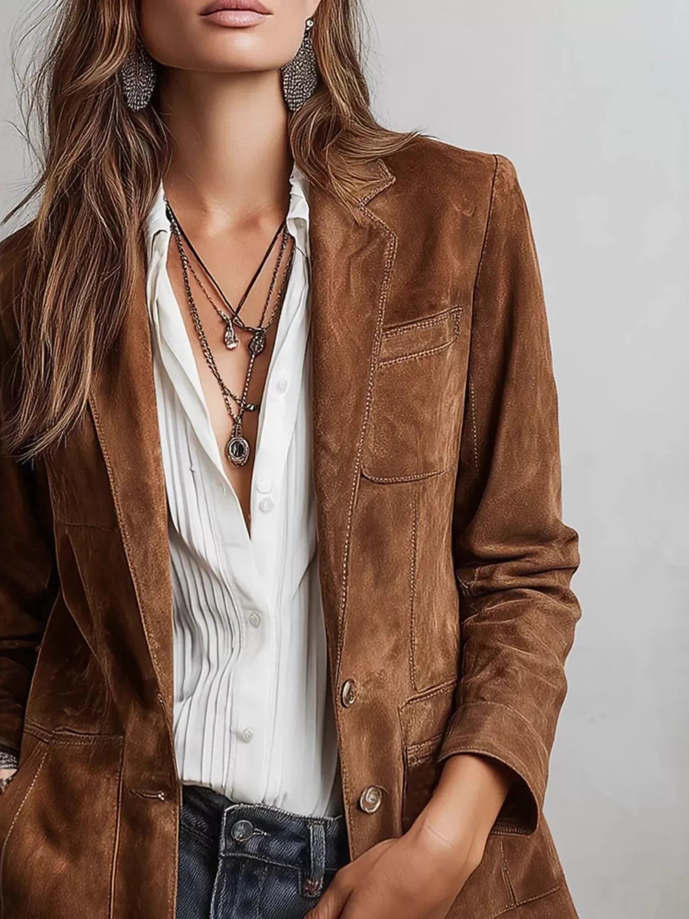 Vivienne Suede Blazer - Naarks
