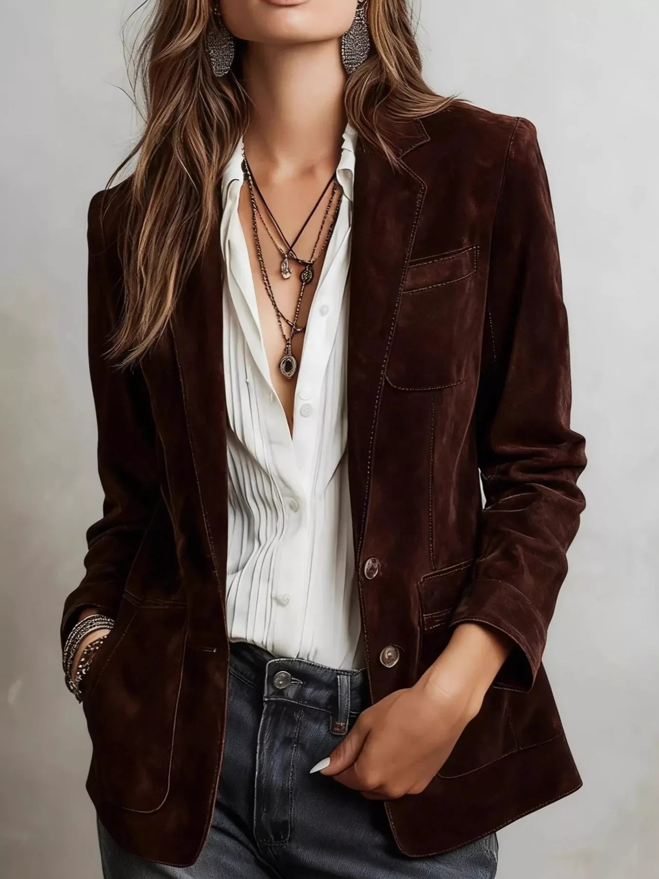 Vivienne Suede Blazer - Naarks